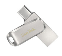 Thumbnail for SANDISK 32GB Ultra Dual Drive Luxe USB-C & USB-A Flash Drive Memory Stick 150MB/s USB3.1 Type-C Swivel for Android Smartphones Tablets Macs PCs