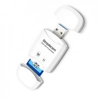 Thumbnail for SIMPLECOM CR303 2 Slot SuperSpeed USB 3.0 Card Reader with Dual Caps -White