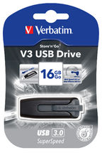 Thumbnail for VERBATIM 16GB V3 USB3.0 Grey Store\'n\'Go V3; Rectractable