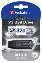 Thumbnail for VERBATIM 32GB V3 USB3.0 Grey Store\'n\'Go V3; Retractable