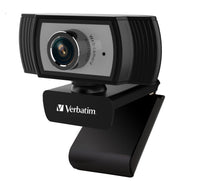 Thumbnail for VERBATIM 1080p Full HD Webcam - Black/Silver FHD 1920x1080, 2.0 Mega Pixels, Compatible with Windows XP,7 8, 10, Android V5, MacOS 10.6 or Above