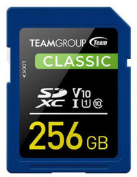Thumbnail for Team Classic SD Memory Card - 256GB - UHS Ultra Speed Class 1U1, Supports Video Speed Class 10V10.