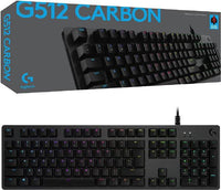 Thumbnail for Logitech G512 Carbon RGB Mechanical Gaming Keyboard - GX RED Linear