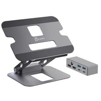 Thumbnail for J5create JTS427 Multi-Angle Dual 4K HDMI Docking Laptop Stand with USB-C 100W PD Pass Through (USB-C Dock w/ 4K HDMI, 2 x USB-A, USB-C Host, USB-C PD)