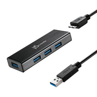 Thumbnail for J5create JUH340 USB 3.0 4-port hub with 5V power adaptor
