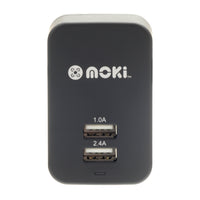 Thumbnail for MOKI Dual USB Wall Charger Black