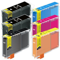 Thumbnail for BCI-3 Black / Bci-6 Colours Compatible Inkjet Cartridge Set 6 Ink Cartridges