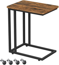 Thumbnail for Coffee Table with Steel Frame and Castors Rustic Brown and Black