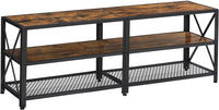 Thumbnail for TV Stand for 60-Inch TV with Industrial Style Steel Frame Rustic Brown and Black