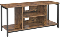 Thumbnail for TV Console Unit with Open Storage Rustic Brown and Black Industrial