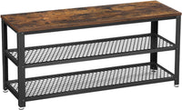 Thumbnail for Shoe Rack with 2 Shelves 100 x 30 x 45 cm Rustic Brown and Black