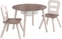 Thumbnail for Round Table and 2 Chair Set for children (Grey)
