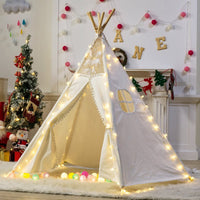 Thumbnail for 5 Poles Giant Kids Teepee Tent (Natural Canvas)