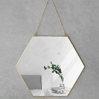 Thumbnail for Hexagon Hanging Wall Mirror Decor (Gold Color)