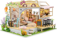 Thumbnail for Dollhouse Miniature with Furniture Kit Plus Dust Proof and Music Movement - Cat Coffee (Valentine's Day Gift Idea)