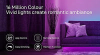 Thumbnail for 12M LED Strip Lights Rope Light for Bedroom and Home (5050 Lights Strip App with Remote Control)