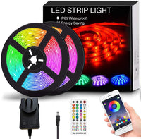 Thumbnail for 12M LED Strip Lights Rope Light for Bedroom and Home (5050 Lights Strip App with Remote Control)