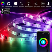 Thumbnail for 12M LED Strip Lights Rope Light for Bedroom and Home (5050 Lights Strip App with Remote Control)