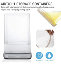 Thumbnail for 14 Pieces Airtight Food Storage and BPA Free Plastic with Easy Lock Black Lids Labels for Kitchen