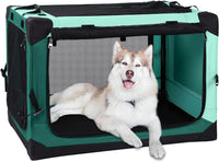 Thumbnail for 4-Door Dog Soft Crate Portable, Steel Mesh