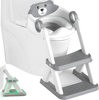 Thumbnail for Potty Training Seat Ladder, Kids Boys Girls, Grey