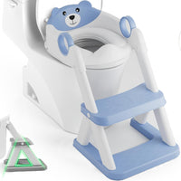 Thumbnail for Potty Training Seat Ladder, Kids Boys Girls, Blue