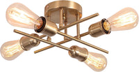 Thumbnail for Modern Industrial Chandelier, 4 Light, Black