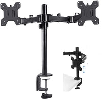 Thumbnail for 360 Degree Rotation Dual LCD LED Monitor Desk Mount Stand Fits 2 Screens Up to 27