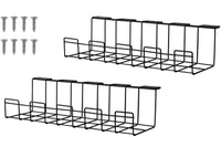 Thumbnail for 2 Pack Under Desk Cable Management Tray, Black
