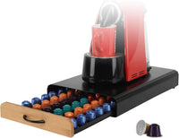 Thumbnail for CARLA HOME Coffee Pods Holder Storage Drawer Compatible with 60 Nespresso Pods for Kitchen Storage & Organisation (Natural)
