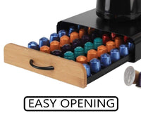 Thumbnail for CARLA HOME Coffee Pods Holder Storage Drawer Compatible with 60 Nespresso Pods for Kitchen Storage & Organisation (Natural)