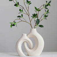 Thumbnail for Ceramic Set of 2 Creative White Vases for Home Decor