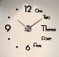 Thumbnail for DIY Wall Clock Modern Frameless Large 3D Wall Watch Giant Roman Numerals for Home Living Room and Bedroom (Small)