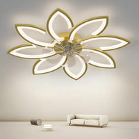 Thumbnail for Modern Ceiling Light Fan, Low Profile, 6 Wind Speed, 3 Color (90cm, Gold)