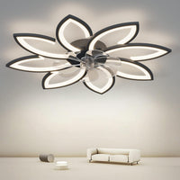 Thumbnail for Modern Ceiling Light Fan, Low Profile, 6 Wind Speed, 3 Color (90cm, Black)