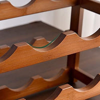 Thumbnail for 3-layer Bamboo Wine Storage Rack (12 bottles)