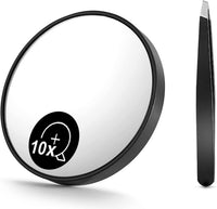 Thumbnail for 10X Magnifying Mirror and Eyebrow Tweezers Kit for Travel