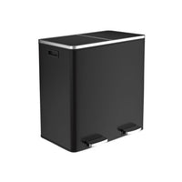 Thumbnail for Kitchen Dual Recycling Bin 30L, Black