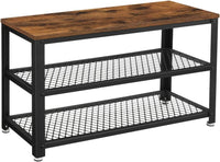 Thumbnail for 3-Tier Shoe Rack Storage Organizer, Wood Look