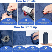Thumbnail for Ultralight Inflatable Camping Sleeping Pad with Pillow for Travelling and Hiking