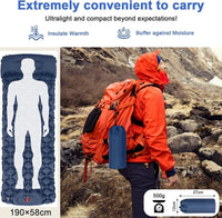 Thumbnail for Ultralight Inflatable Camping Sleeping Pad with Pillow for Travelling and Hiking