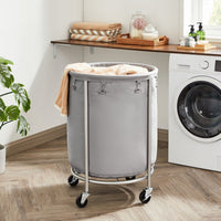 Thumbnail for Laundry Basket Wheels, Grey Silver