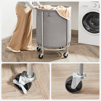 Thumbnail for Laundry Basket Wheels, Grey Silver