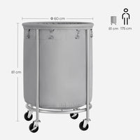 Thumbnail for Laundry Basket Wheels, Grey Silver