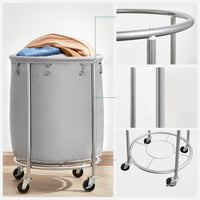 Thumbnail for Laundry Basket Wheels, Grey Silver