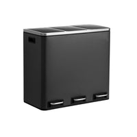 Thumbnail for 3x18L Kitchen Recycling Bins, Black