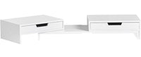Thumbnail for White Monitor Stand with Drawers