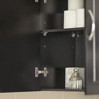 Thumbnail for Wall Storage Cabinet Double Doors, Black