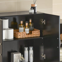 Thumbnail for Wall Storage Cabinet Double Doors, Black