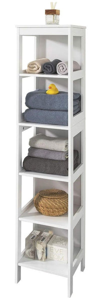 Thumbnail for 5 Tier Bathroom Shelf Cabinet, White